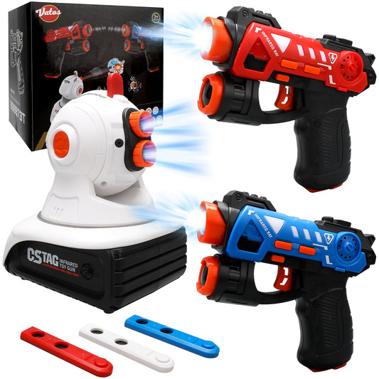 2 Players Infrared Mini Laser Tag Guns Set with Projector for Kids Boys 3+,  Perfect Family Activity Ideal Gift Fun Toy for Kids