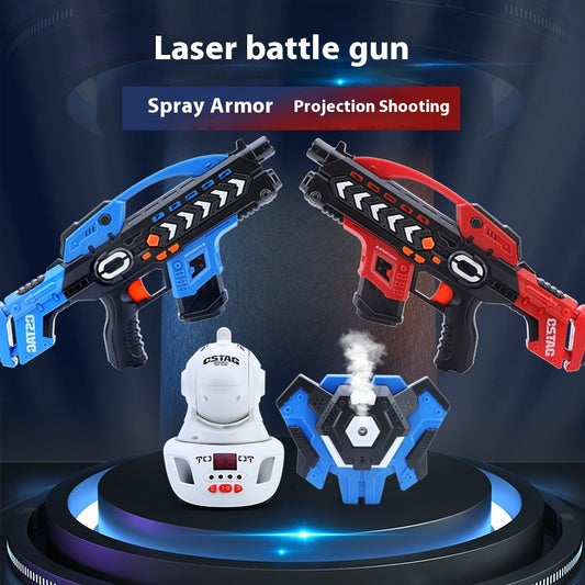 2 Players Infrared Mini Laser Tag Guns Battle Set with Projector for Kids Boys 3+,  Perfect Family Activity Ideal Gift Fun Toy for Kids Children's Toy