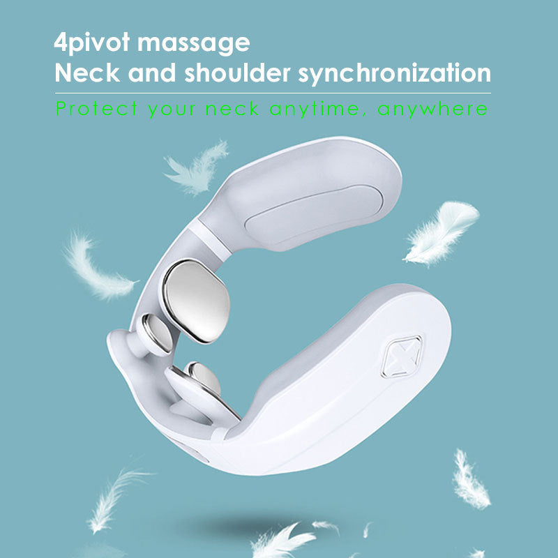 Intelligent Back Neck Massage Wireless Smart Sholder Cervical Massager Heating Relief  Pain Muscle Punch Beating Health