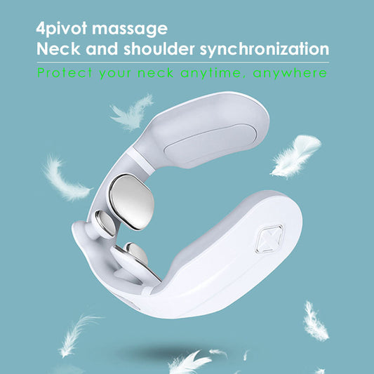 Intelligent Back Neck Massage Wireless Smart Sholder Cervical Massager Heating Relief  Pain Muscle Punch Beating Health