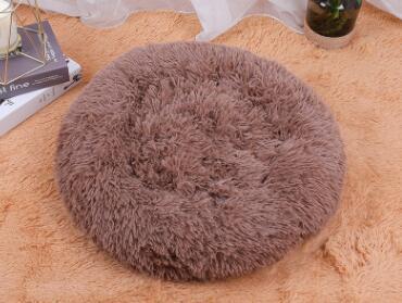 50-100cm Round Pet Bed for Large Dog Bed Super Soft Cat Bed Long Plush Dog House for Small/ Medium Dog House Winter Warm Sleeping Round Plush Cat Litter Kennel Pet Nest Mat Puppy Beds
