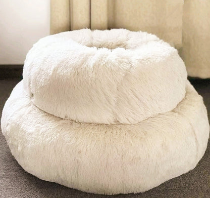 50-100cm Round Pet Bed for Large Dog Bed Super Soft Cat Bed Long Plush Dog House for Small/ Medium Dog House Winter Warm Sleeping Round Plush Cat Litter Kennel Pet Nest Mat Puppy Beds