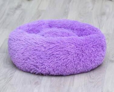50-100cm Round Pet Bed for Large Dog Bed Super Soft Cat Bed Long Plush Dog House for Small/ Medium Dog House Winter Warm Sleeping Round Plush Cat Litter Kennel Pet Nest Mat Puppy Beds