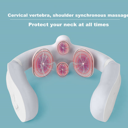 Intelligent Back Neck Massage Wireless Smart Sholder Cervical Massager Heating Relief  Pain Muscle Punch Beating Health