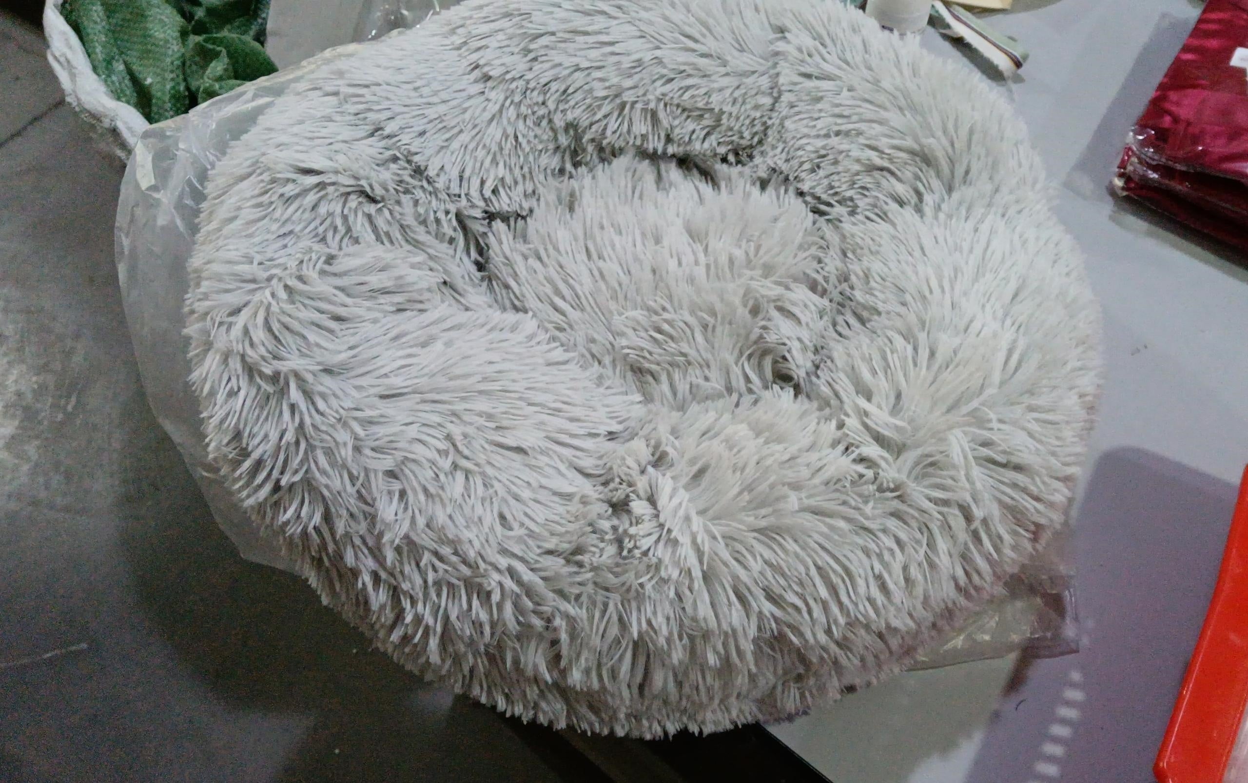 50-100cm Round Pet Bed for Large Dog Bed Super Soft Cat Bed Long Plush Dog House for Small/ Medium Dog House Winter Warm Sleeping Round Plush Cat Litter Kennel Pet Nest Mat Puppy Beds