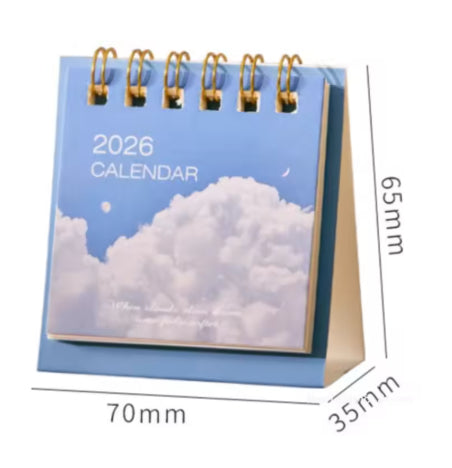 Mini 2026 Calendar Office School Supplies Calendar Desk Calendar monthly Planner Desk Accessories Decor Record Office Stationery