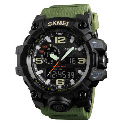 Fashion Men's Watch Sports Electronic Wristwatch Large dial Multifunctional Waterproof Luminous Alarm Kids Male's Military Time Watch