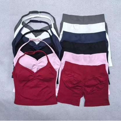 Adjustable Sports Strappy Top Women Backless Gym Top Built in Bra Yoga Clothing Sleeveless Shirts Workout Outfits Tank Top