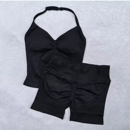 Adjustable Sports Strappy Top Women Backless Gym Top Built in Bra Yoga Clothing Sleeveless Shirts Workout Outfits Tank Top