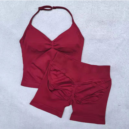 Adjustable Sports Strappy Top Women Backless Gym Top Built in Bra Yoga Clothing Sleeveless Shirts Workout Outfits Tank Top