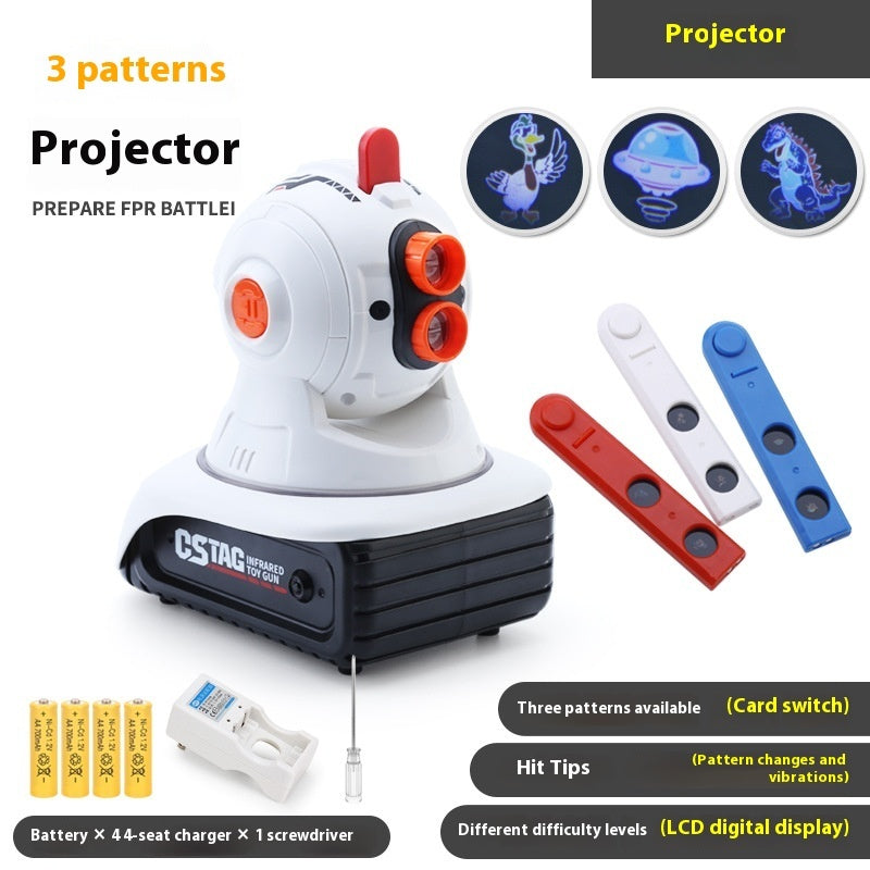 2 Players Infrared Mini Laser Tag Guns Battle Set with Projector for Kids Boys 3+,  Perfect Family Activity Ideal Gift Fun Toy for Kids Children's Toy