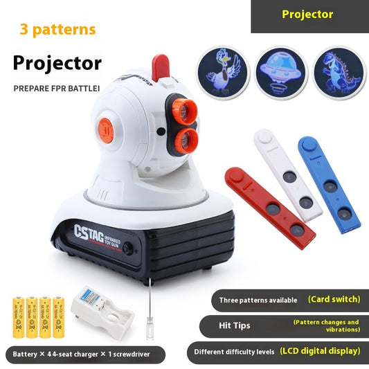 2 Players Infrared Mini Laser Tag Guns Battle Set with Projector for Kids Boys 3+,  Perfect Family Activity Ideal Gift Fun Toy for Kids Children's Toy