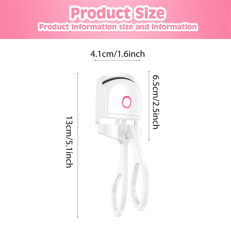Heated Eyelash Curler Electric Temperature Control Mini Eyelash Curler Electric Portable USB Charging