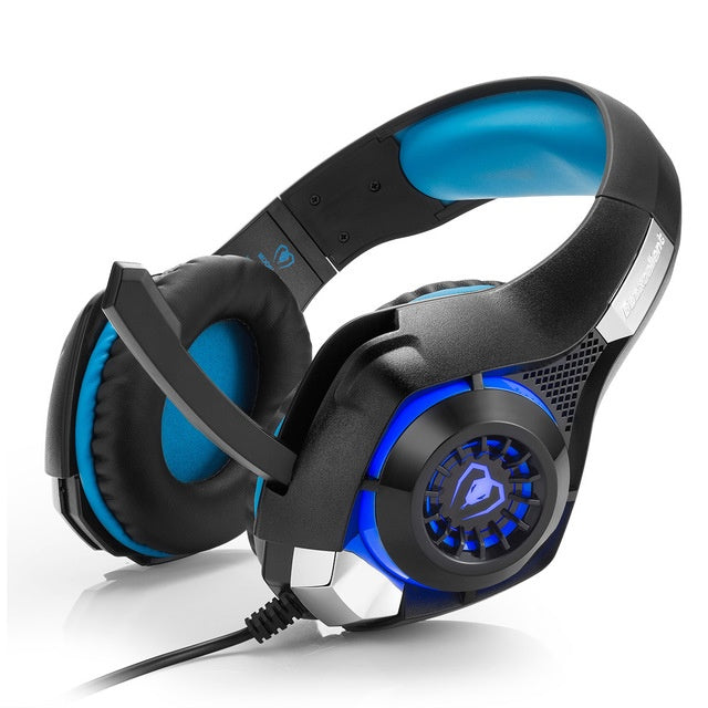Beexcellent Stereo Gaming Headset Casque Deep Bass Stereo Game Headphone with Mic LED Light for PS4 Phone PC Laptop Gamer
