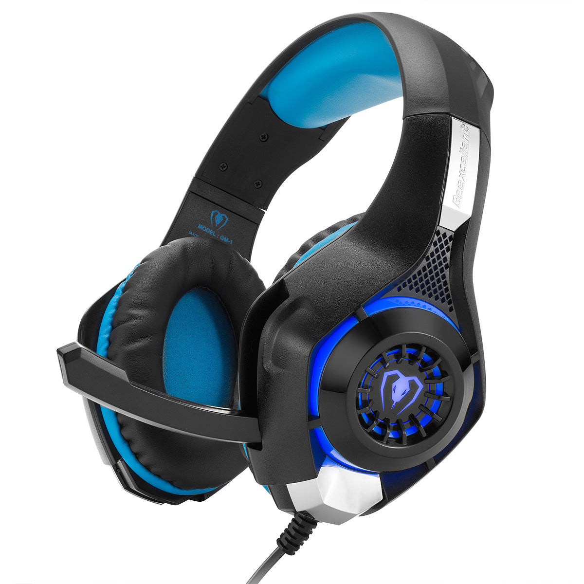 Beexcellent Stereo Gaming Headset Casque Deep Bass Stereo Game Headphone with Mic LED Light for PS4 Phone PC Laptop Gamer