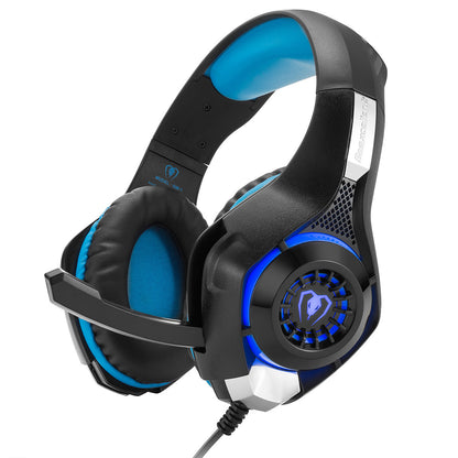 Beexcellent Stereo Gaming Headset Casque Deep Bass Stereo Game Headphone with Mic LED Light for PS4 Phone PC Laptop Gamer