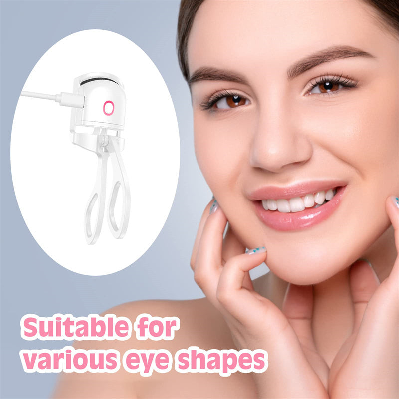 Heated Eyelash Curler Electric Temperature Control Mini Eyelash Curler Electric Portable USB Charging