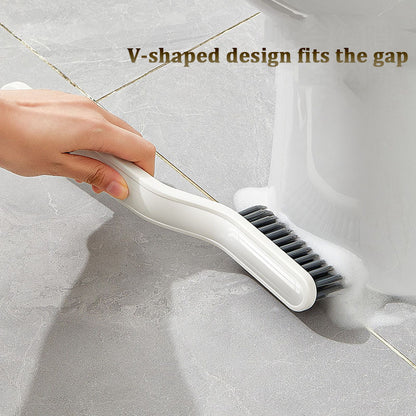 2-in-1 Multipurpose Bathroom Tile Floor Gap Cleaning Brush Window Groove Brush Convenient Household Corner Cleaning Tools with Comfortable Plastic Handle Perfect for Removing Rust, Welding Slag, Dirt, and Paint