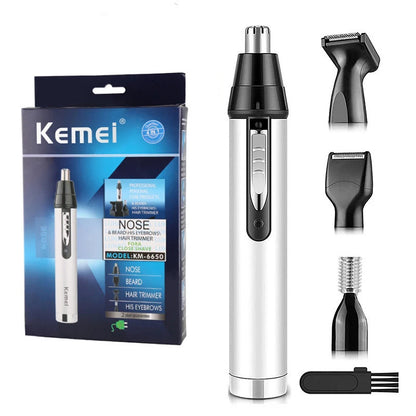 KM-6650 Multifunctional Electric Shaver Hair Clipper Powerful Rechargeable Shaver For Men Foil Electric Shaver Beard Head Shaving Electric Razor Facial USB with extra mesh