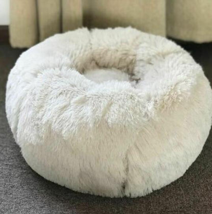 50-100cm Round Pet Bed for Large Dog Bed Super Soft Cat Bed Long Plush Dog House for Small/ Medium Dog House Winter Warm Sleeping Round Plush Cat Litter Kennel Pet Nest Mat Puppy Beds