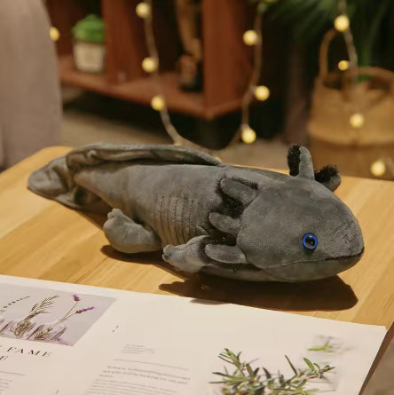 23-80cm Kawaii Colorful Newt Plush Toy Stuffed Cute Axolotl Salamander Fuzzy Plush Fish Appeasing Long Pillow Cushion Kids Gift