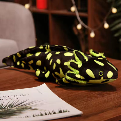 23-80cm Kawaii Colorful Newt Plush Toy Stuffed Cute Axolotl Salamander Fuzzy Plush Fish Appeasing Long Pillow Cushion Kids Gift