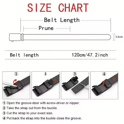 New Automatic Buckle Belt, Canvas Tactical Workwear Casual Outdoor Military Training Pants Belt For Men