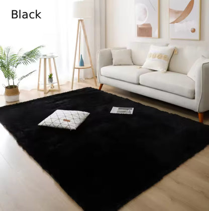 White Fluffy Hall Carpet Modern Living Room Bedroom Home Decor Large Mats Thickened Non-Slip Girl Children's Room Pink Furry Rug