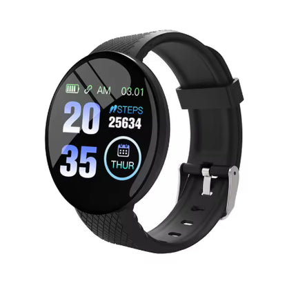 New D18 Smart Watch Heart Rate Monitor Men's Women's Smartwatch Round Fitness Digital Watches for Men Women Band Bracelet