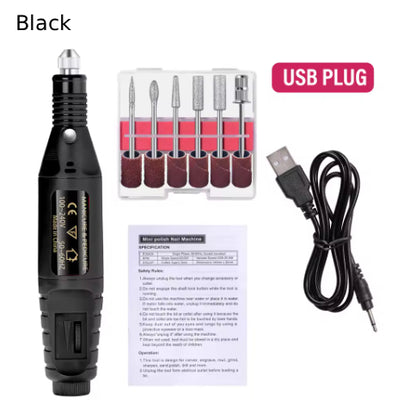 Electric Nail Sander Set Nail Drill Machine Grinding Equipment Milling Cutter For Manicure Pedicure Strong Polishing Tools