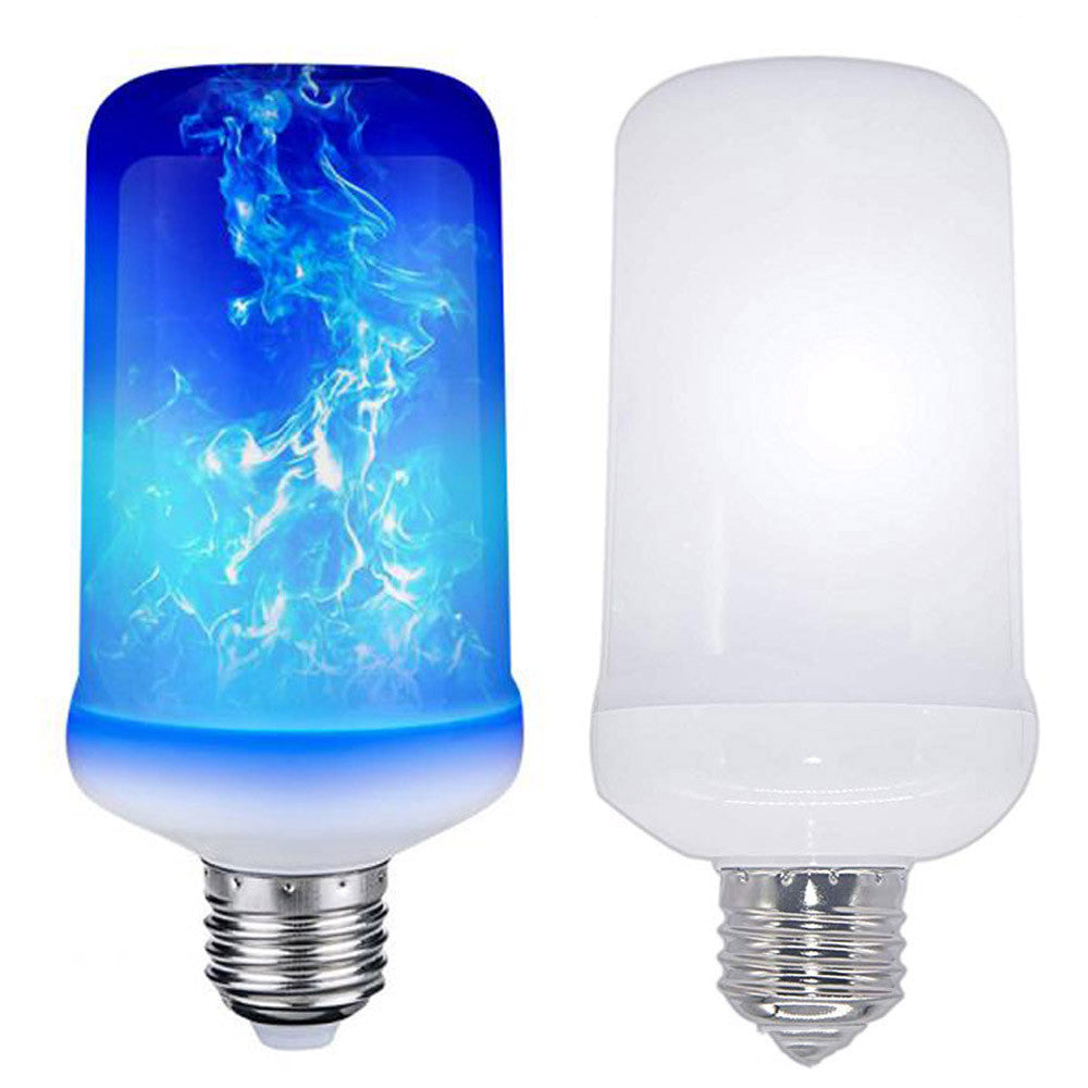 Blue & Yellow LED Night Light Flame Light Bulb 4 Modes Fire Bulb Lamp Christmas Party Outdoor Indoor Home Decor E27 Base Flickering Nightlight