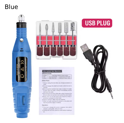 Electric Nail Sander Set Nail Drill Machine Grinding Equipment Milling Cutter For Manicure Pedicure Strong Polishing Tools