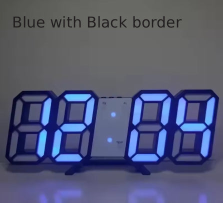 Purchase Products Clock 3D LED Digital Alarm Clock Wall Clock Time/date/temperature For Home/kitchen/office Clocks Decor Garden