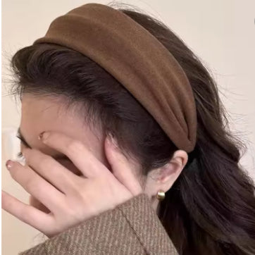 Vintage Solid Soft Cotton Hairband Women Girls Leopard Print Headband Sweet Hair Hoop Elastic Hair Band Fashion Hair Accessories