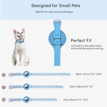 AirTag Small Pet Dog Cat Friendly Collar