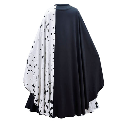 Kids Black/ White Costume Fashion Dress and Accessories Full Set Halloween Cosplay