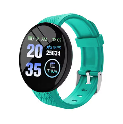 New D18 Smart Watch Heart Rate Monitor Men's Women's Smartwatch Round Fitness Digital Watches for Men Women Band Bracelet