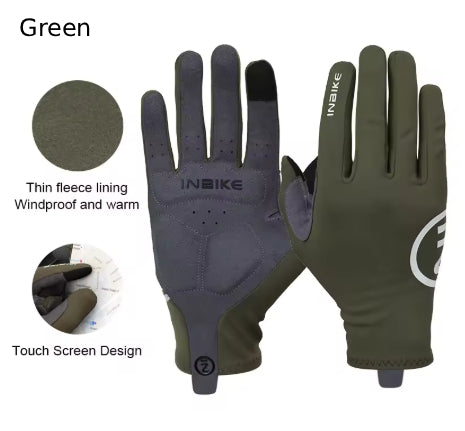 INBIKE Autumn Winter Thermal Bicycle Gloves Touch Screen Men Women MTB Road BikeGloves  Sports Fitness Outdoor Cycling Gloves