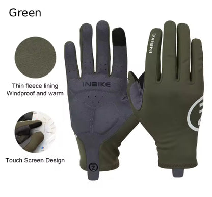 INBIKE Autumn Winter Thermal Bicycle Gloves Touch Screen Men Women MTB Road BikeGloves  Sports Fitness Outdoor Cycling Gloves