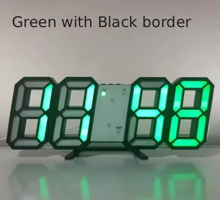 Purchase Products Clock 3D LED Digital Alarm Clock Wall Clock Time/date/temperature For Home/kitchen/office Clocks Decor Garden