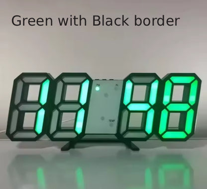 Purchase Products Clock 3D LED Digital Alarm Clock Wall Clock Time/date/temperature For Home/kitchen/office Clocks Decor Garden