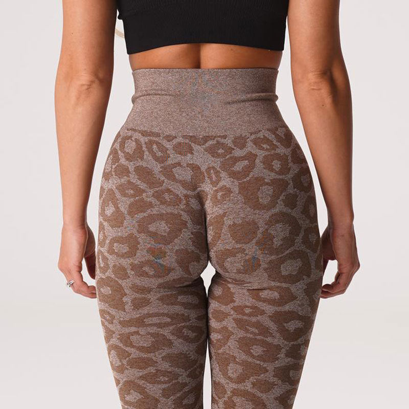 Thick High Waist leopard print Yoga Tight Tummy Control Workout High Raise Scrunch Booty Leggings