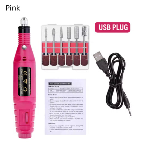 Electric Nail Sander Set Nail Drill Machine Grinding Equipment Milling Cutter For Manicure Pedicure Strong Polishing Tools