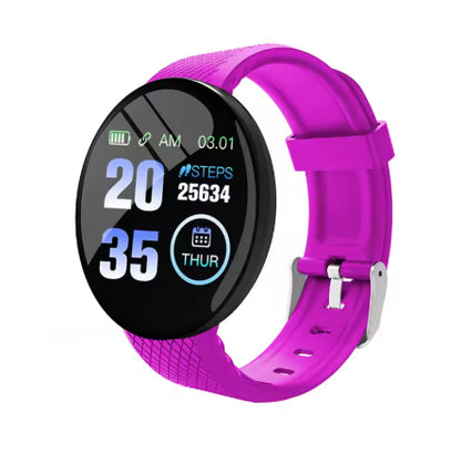 New D18 Smart Watch Heart Rate Monitor Men's Women's Smartwatch Round Fitness Digital Watches for Men Women Band Bracelet