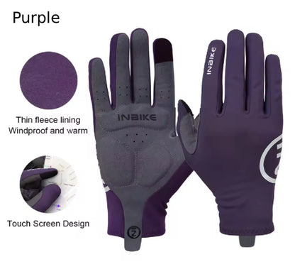 INBIKE Autumn Winter Thermal Bicycle Gloves Touch Screen Men Women MTB Road BikeGloves  Sports Fitness Outdoor Cycling Gloves