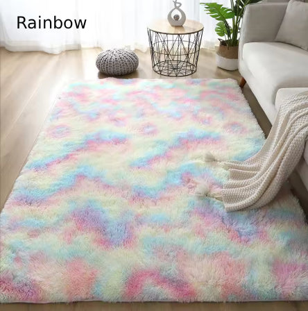White Fluffy Hall Carpet Modern Living Room Bedroom Home Decor Large Mats Thickened Non-Slip Girl Children's Room Pink Furry Rug