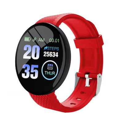 New D18 Smart Watch Heart Rate Monitor Men's Women's Smartwatch Round Fitness Digital Watches for Men Women Band Bracelet