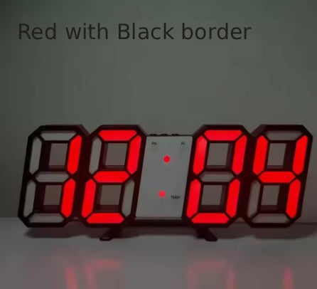 Purchase Products Clock 3D LED Digital Alarm Clock Wall Clock Time/date/temperature For Home/kitchen/office Clocks Decor Garden