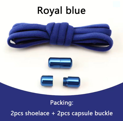 No tie Shoelaces Capsule Lock Elastic Laces Sneakers Semicircle Shoelace Rubber Band for Shoes Kids Adult Quick Sport Shoestring