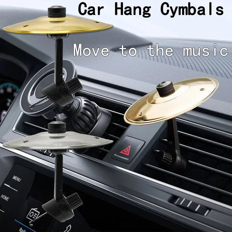 Car Drum Cymbals Air Vent Clip Auto Musical Instrument AC Air Outlet Ornament Automotive Interior Decoration Car Accessories